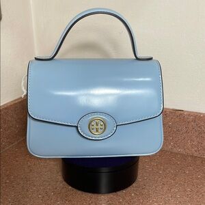 Tory Burch Blue Mini Bag with Gold Hardware
